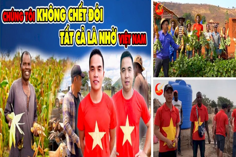 Quang Linh Vlogs vừa sang lại Châu Phi đã tiếp tục phát hàng trăm bao gạo cho người dân, nhìn đoàn người reo hò, vẫy gọi mà vừa cảm động lại tự hào