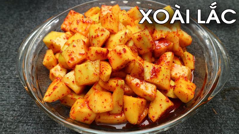 CÁCH LÀM XOÀI LẮC MUỐI TÔM VÀ XOÀI LẮC CHUA NGỌT